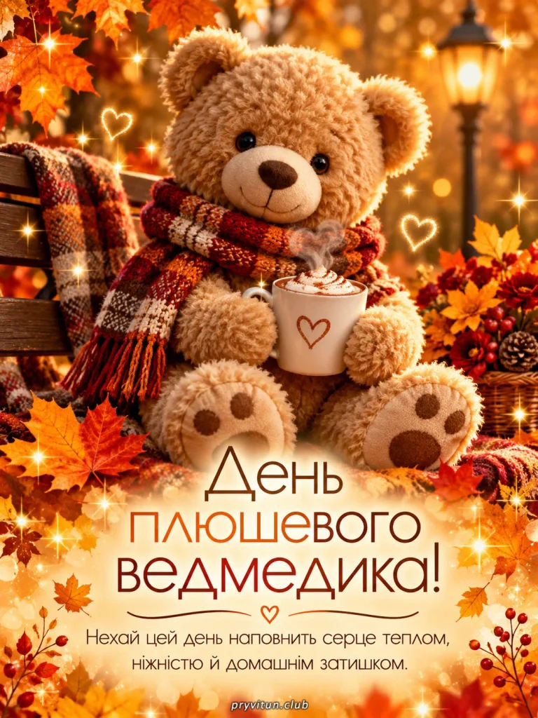 З Днем ведмедика та солодкого настрою