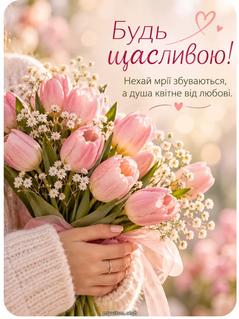 З Днем жіночого щастя, чарівна жінко