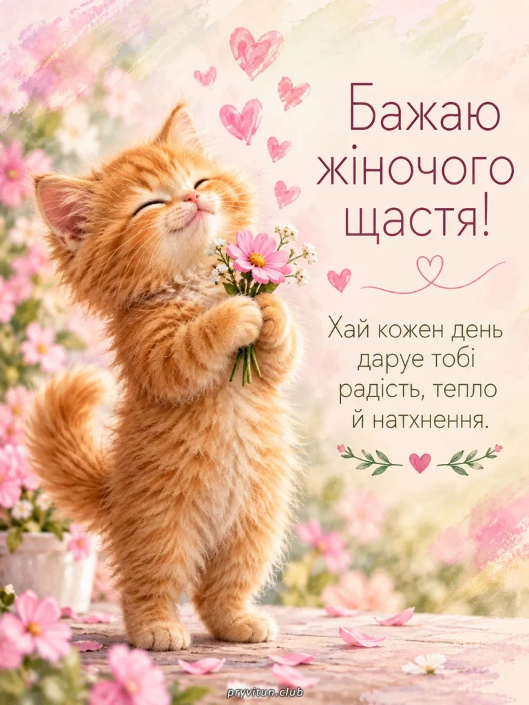 З Днем жіночого щастя та душевного затишку