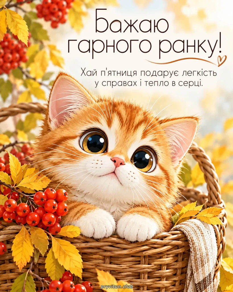 З добрим ранком та чудової п'ятниці