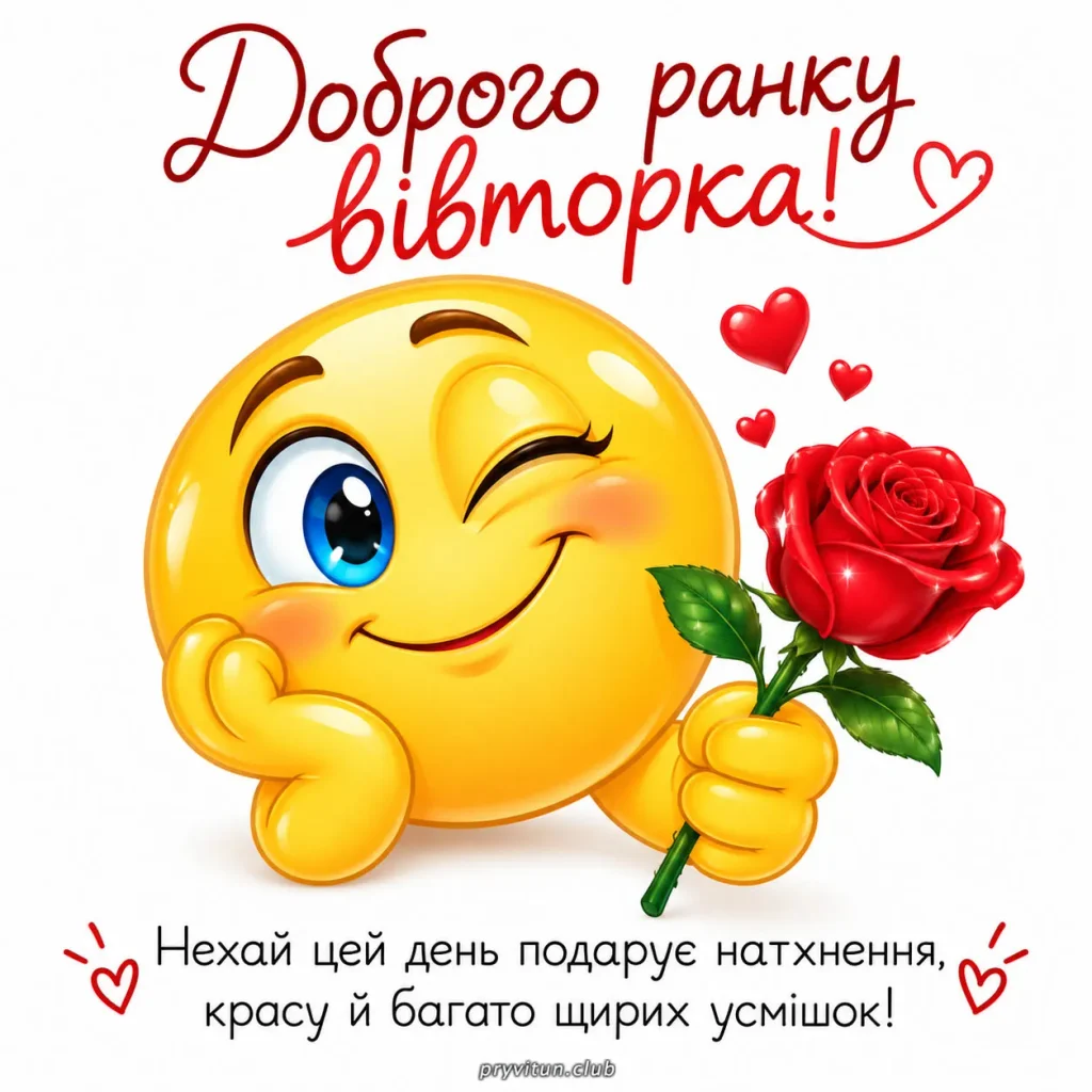 З вівторком, усміхайся навіть без причини