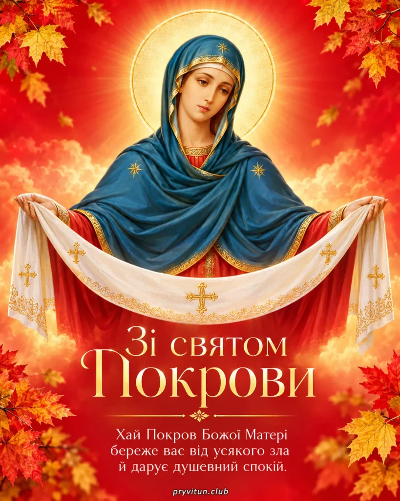 Зі святом Покрови Божої Матері