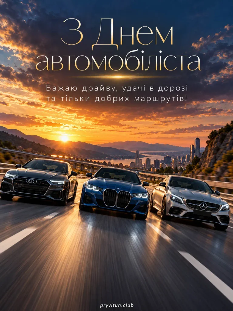 Зі святом водіїв легкових і вантажних автомобілів